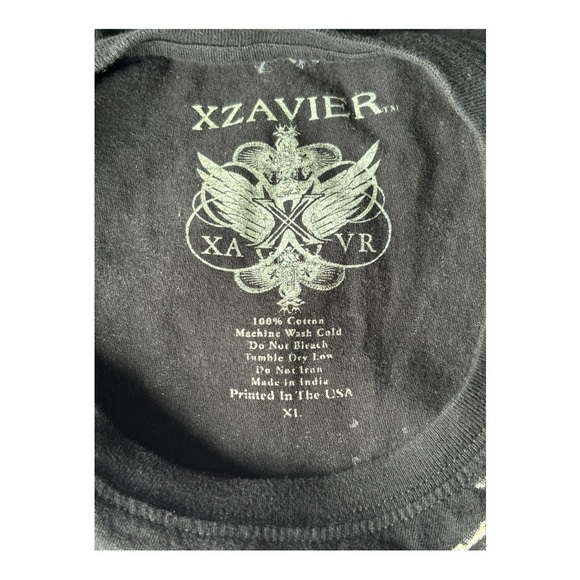 Xzavier Da Grind "Honor” with rhinestones sparkling skull T-Shirt | XL - Picture 7 of 7